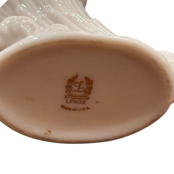 Vintage Miniature Lenox Cornucopia Horn of Plenty 24 K Gold Trim Made in USA - Picture 4 of 6